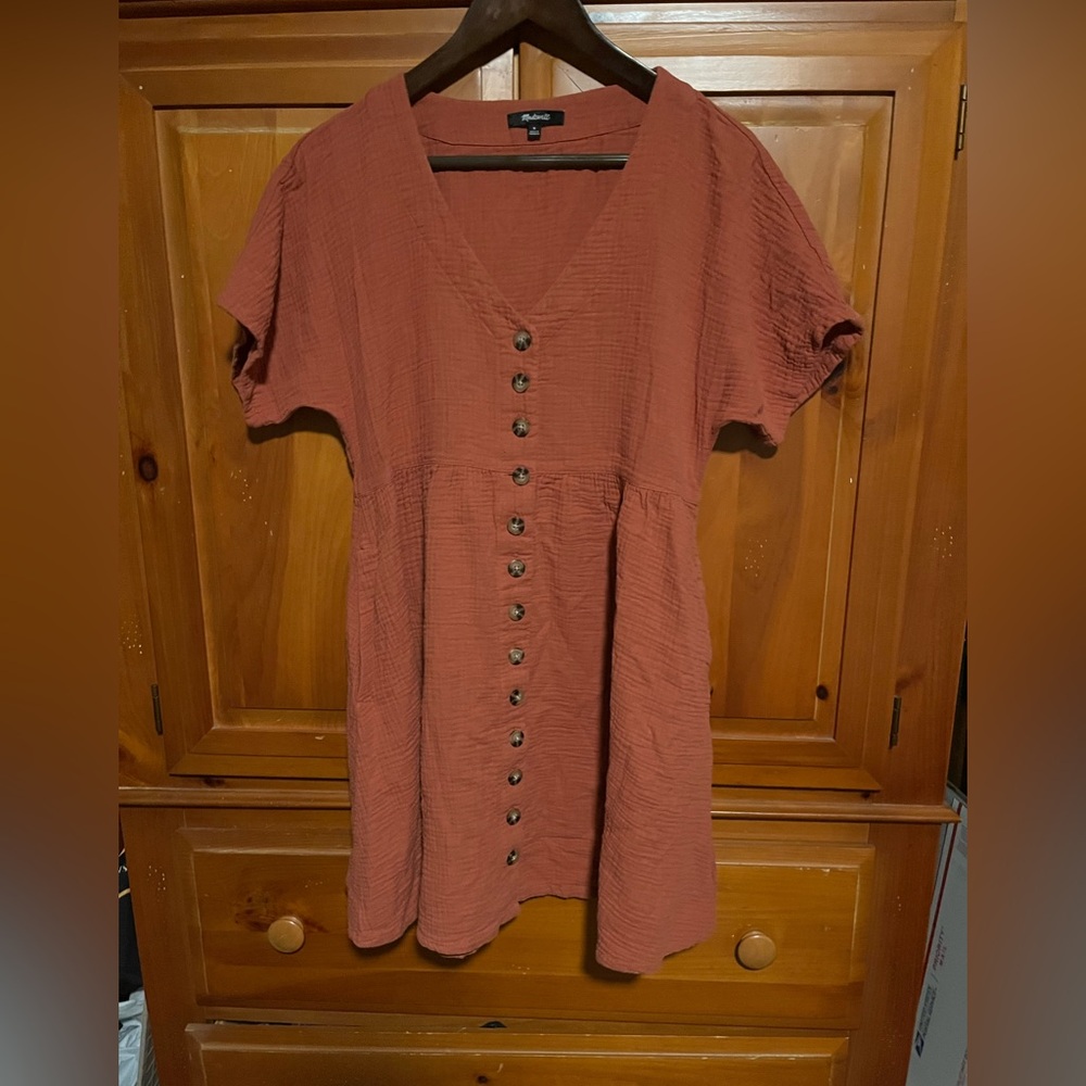 Madewell Button-Front Mini Dress